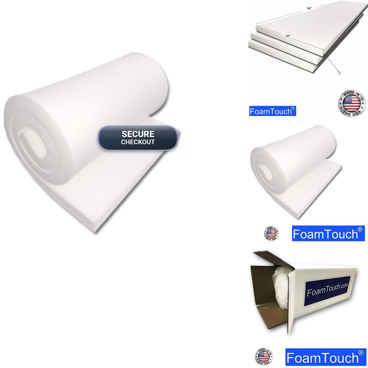 FoamTouch Upholstery Foam Cushion (3 Pack) 1