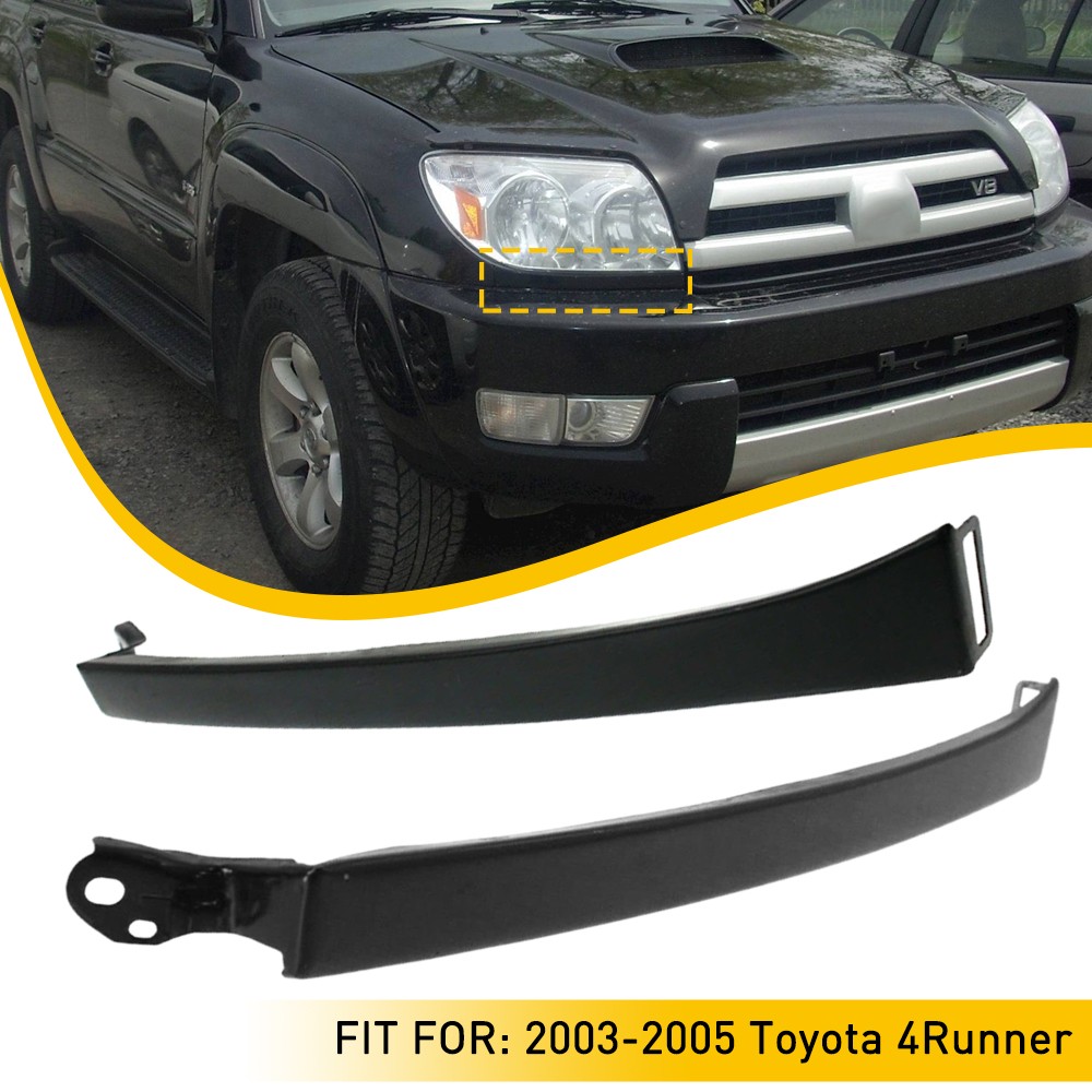 FRONT BUMPER GRILLE HEADLIGHT FILLER TRIM PANELS SET FOR 03-05 4RUNNER TOYOTA