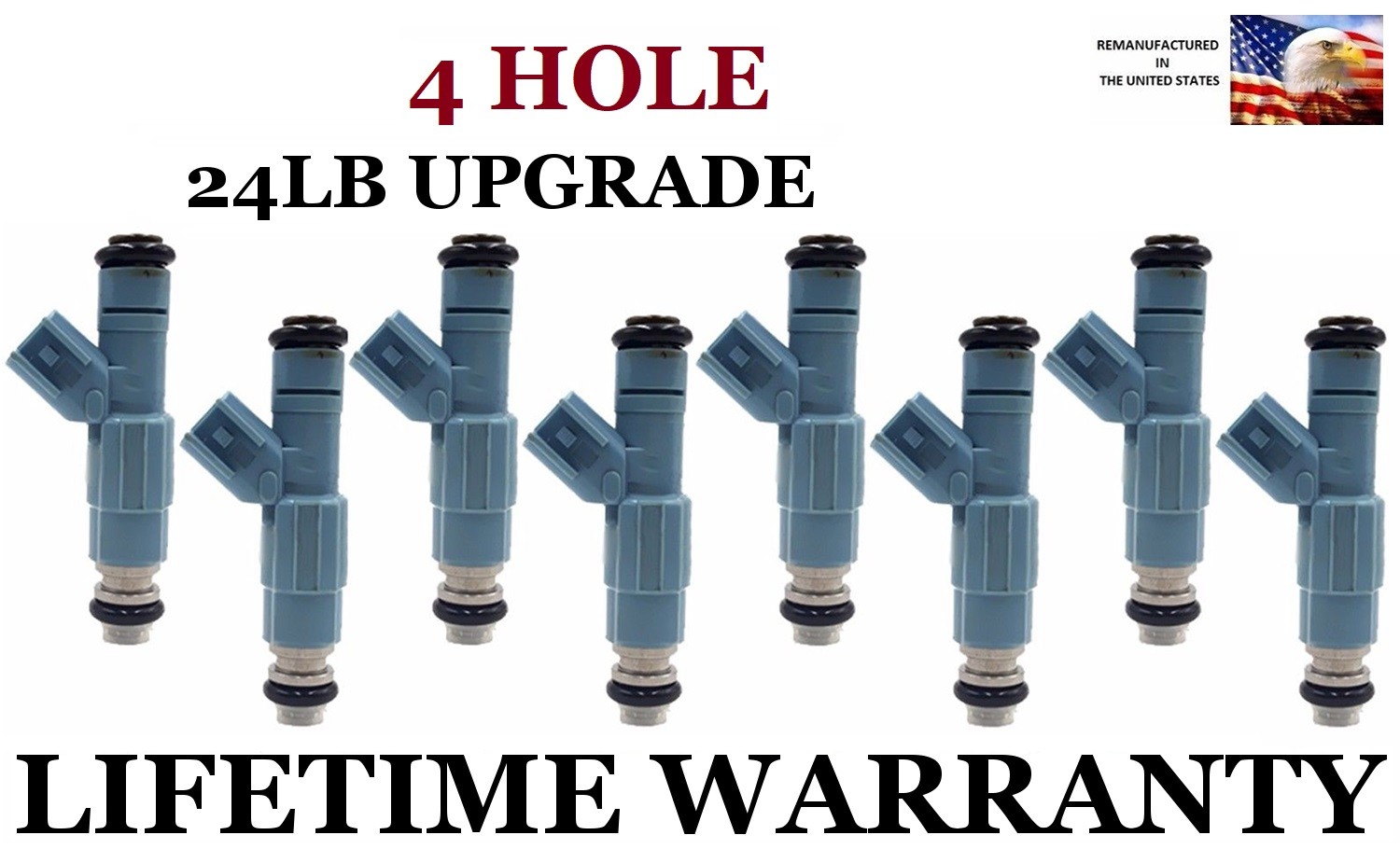  Upgraded 24LB 8X Bosch Fuel Injectors For 00 Dodge Dakota Durango Jeep 4.7L V8