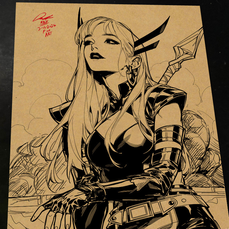 Magik X-Men Art Print Signed 8.5x11 | Art by Keyeske