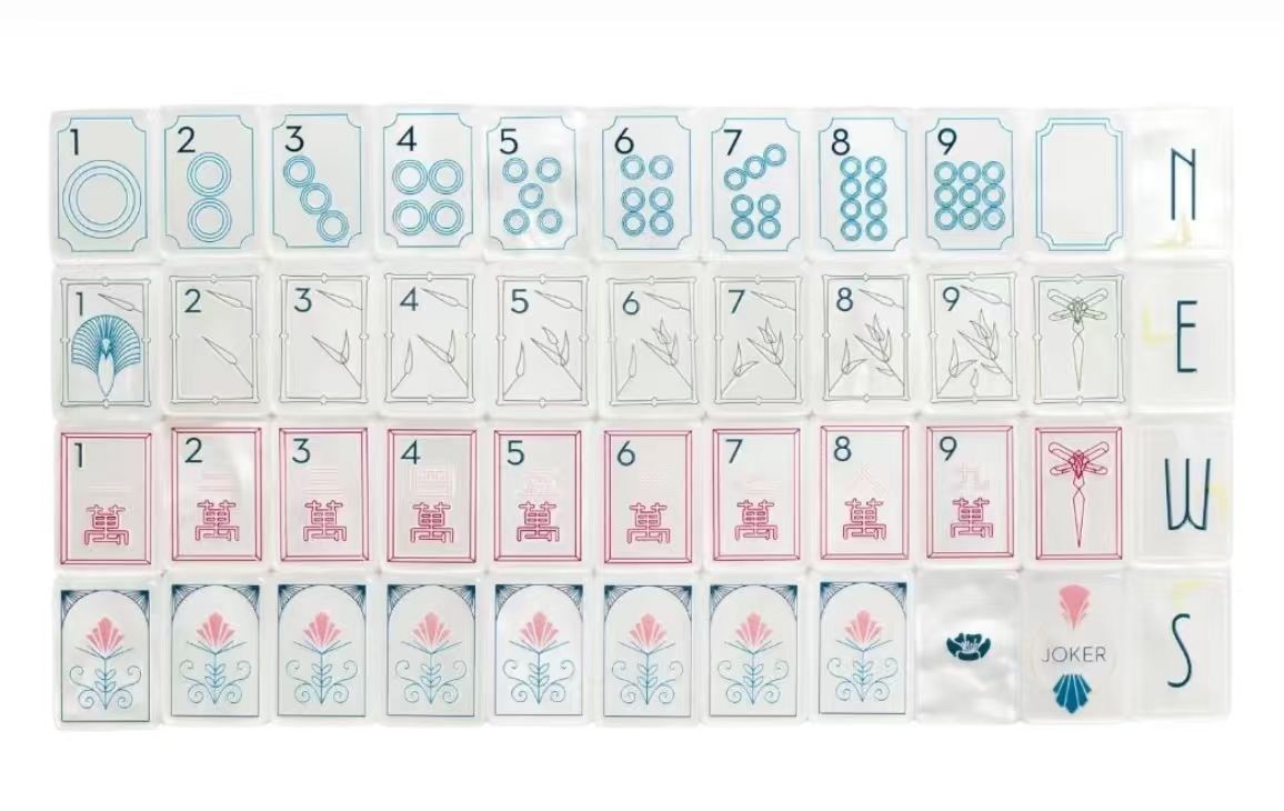 White Pearl Pearlescent American Mahjong Set Mother of Pearl Shine Acrylic White Pearl Pearlescent American Mahjong Set Mother of Pearl Shine Acrylic