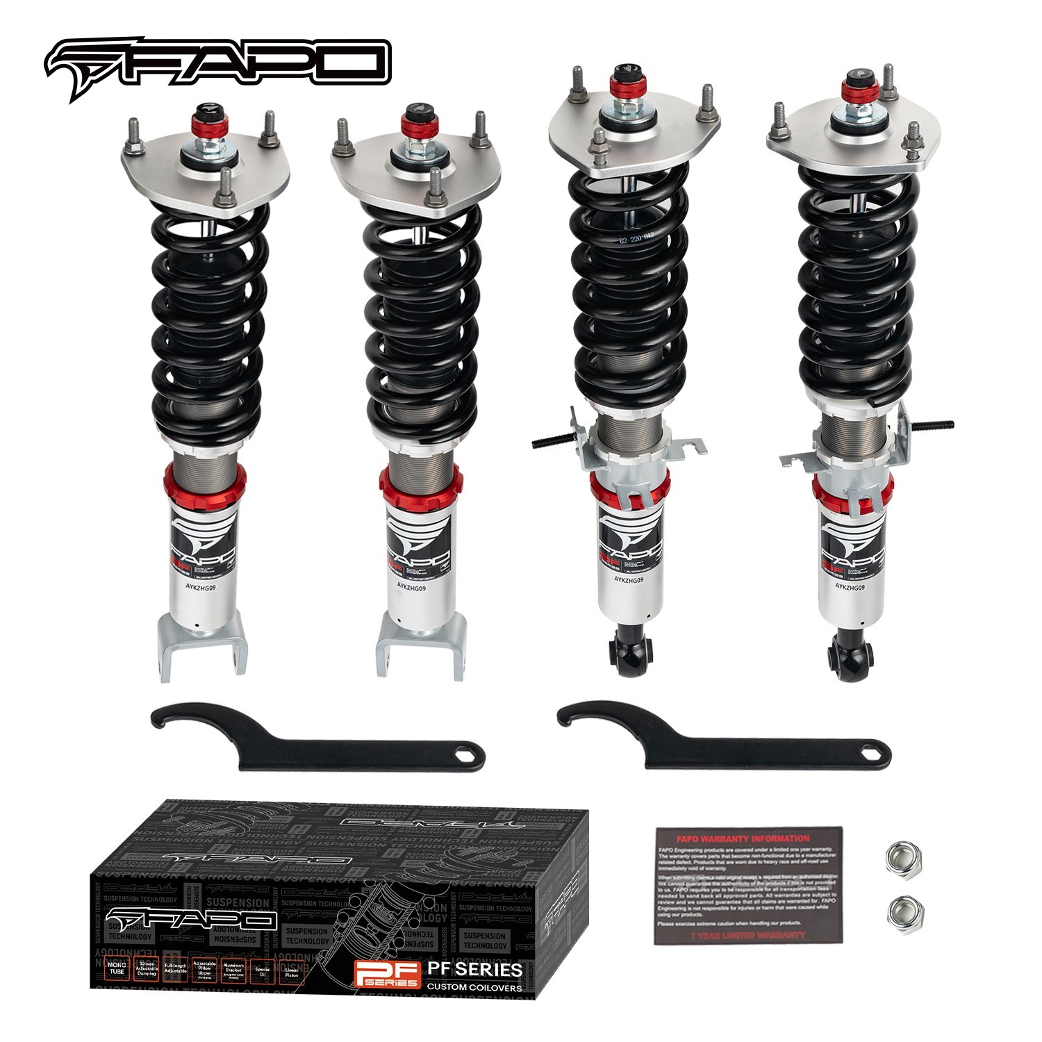 FAPO PF Series 32 Clicks Damper Coilover for Infiniti M37 M56 RWD Y51 2011-2013