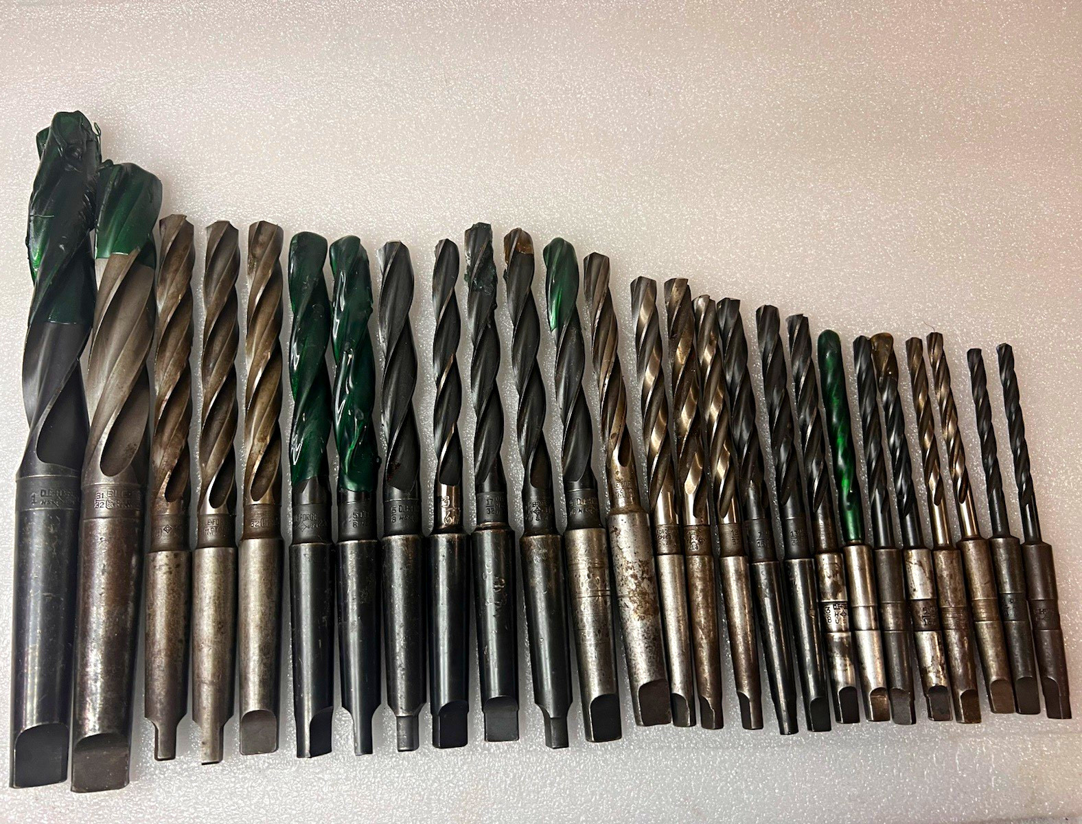 Cleveland Cle-Forge HSS Taper Shank Twist Drill Bits 26pc mix Lot (1/4”-1”)NOS