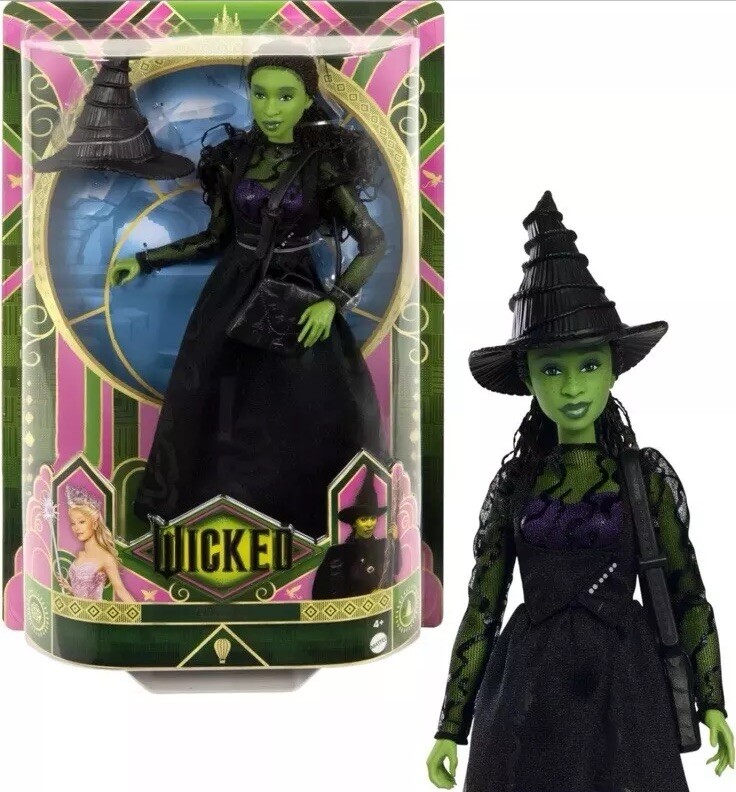 Mattel Wicked Elphaba Fashion Doll WICKED.com Error (IN HAND) Error packaging Mattel Wicked Elphaba Fashion Doll WICKED.com Error (IN HAND) Error packaging