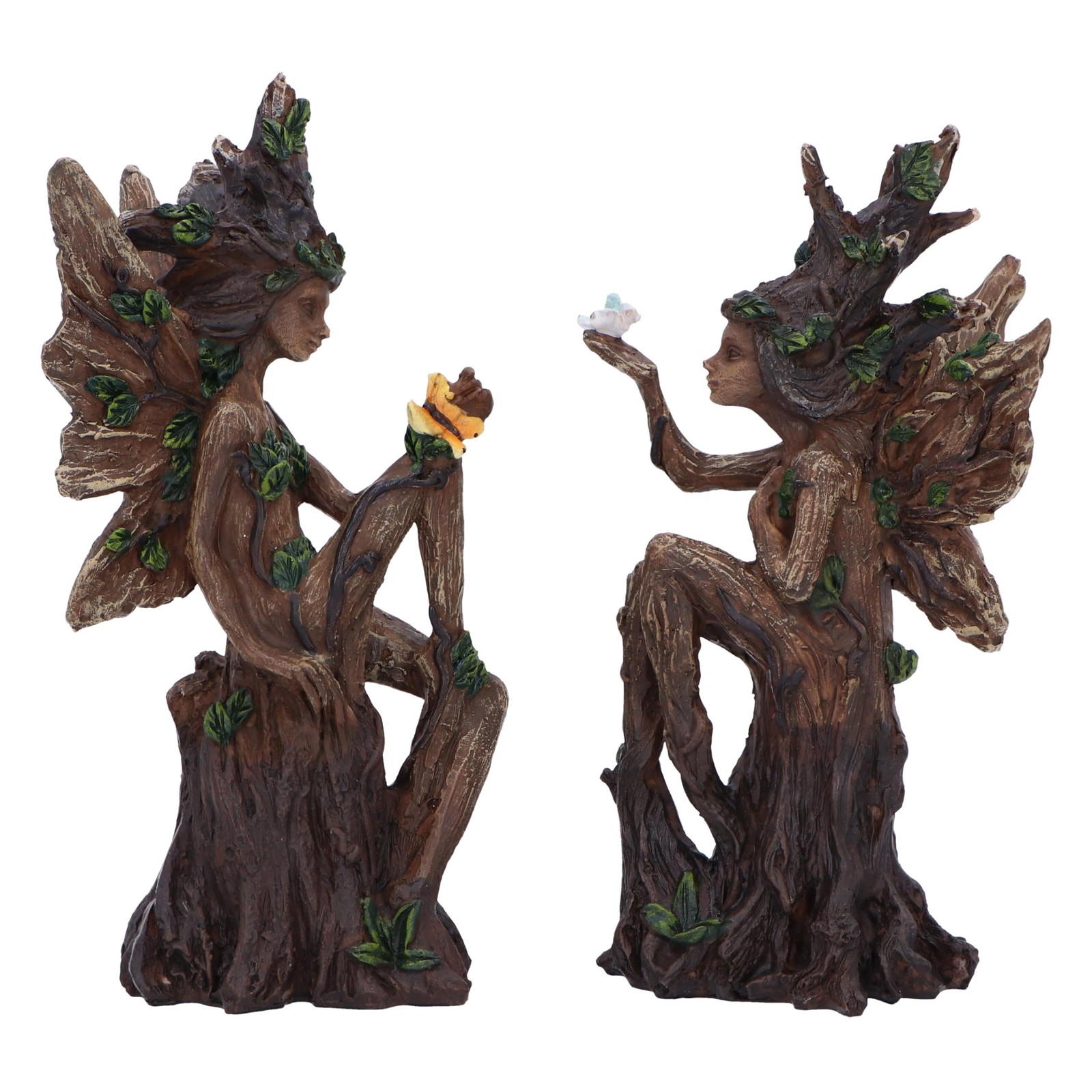 Nemesis Now Woodland Beauty Set of 2 Tree Fairies 15.5cm Brown