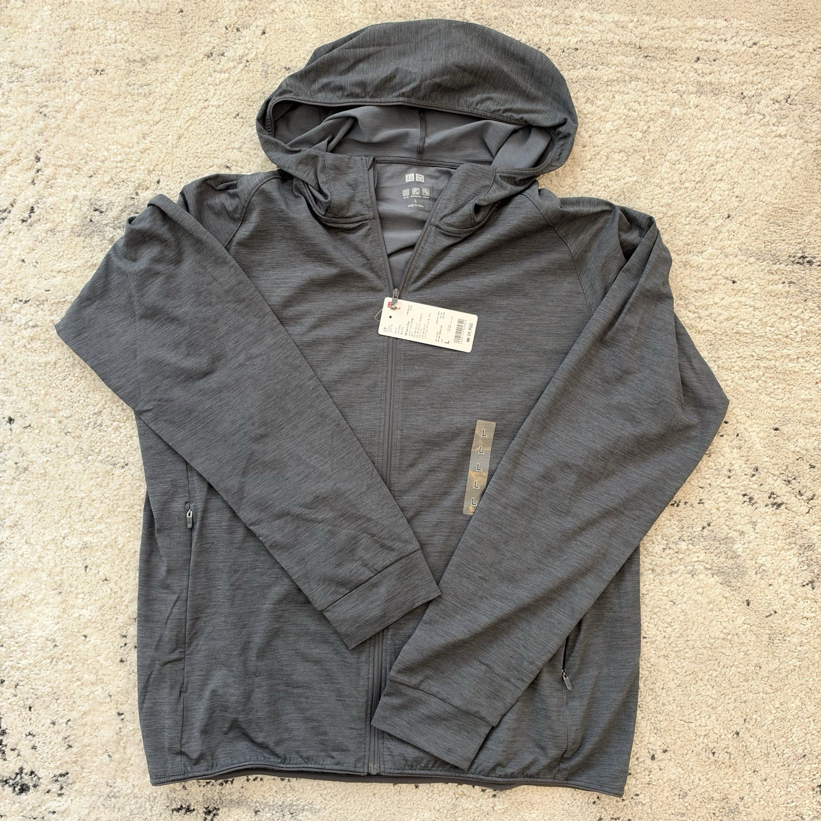 Uniqlo DRY-EX UV Protection Full-Zip Parka Size L (Korean Size) DARK GRAY NWT