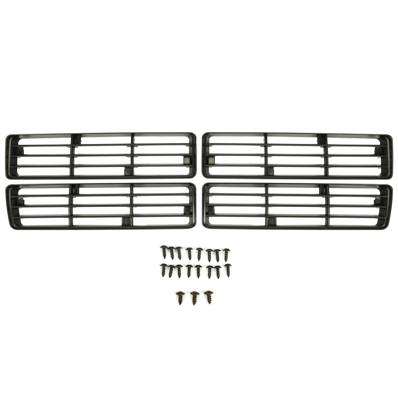 For Dodge D150 D250 W150 91-93 Left & Right Upper & Lower Grille Insert 4PCS