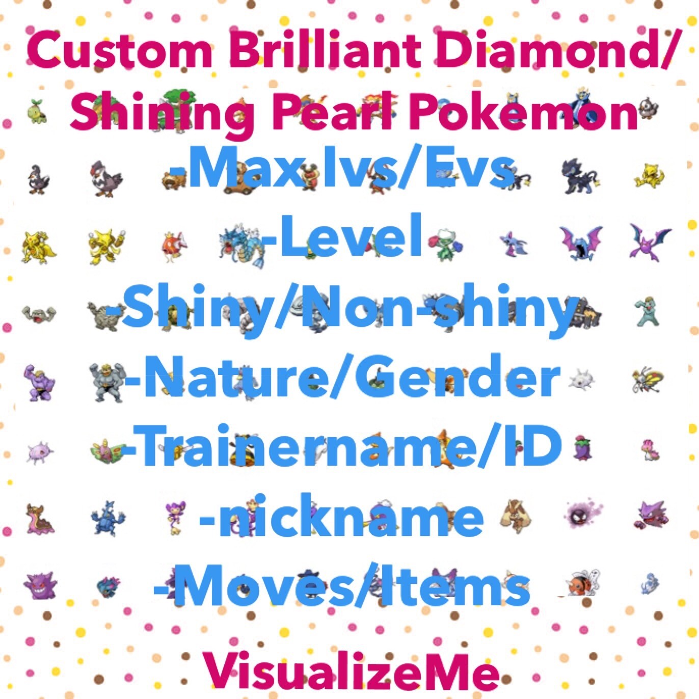 Pokemon Brilliant Diamond/Shining Pearl - ANY 3 Shiny 6IV Custom Pokemon - BDSP