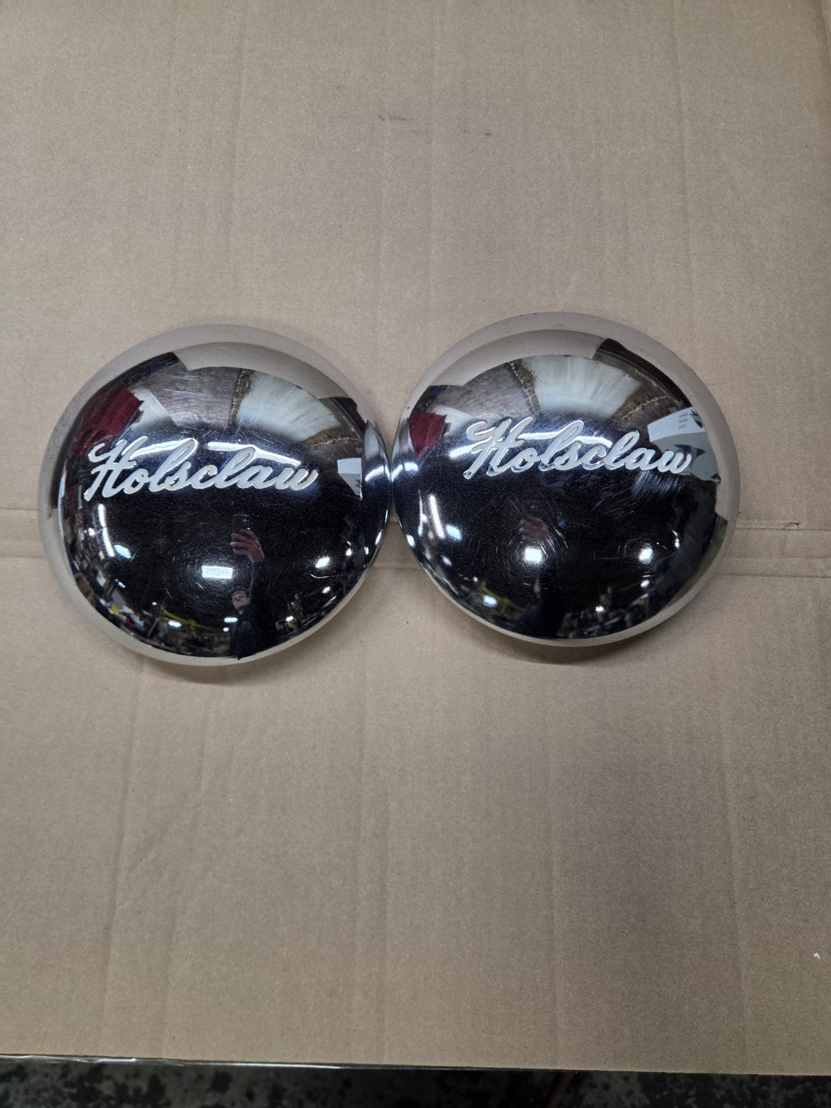 HOLSCLAW Boat Trailer Hubcaps w/recessed Letters HOLSCLAW Boat Trailer Hubcaps w/recessed Letters