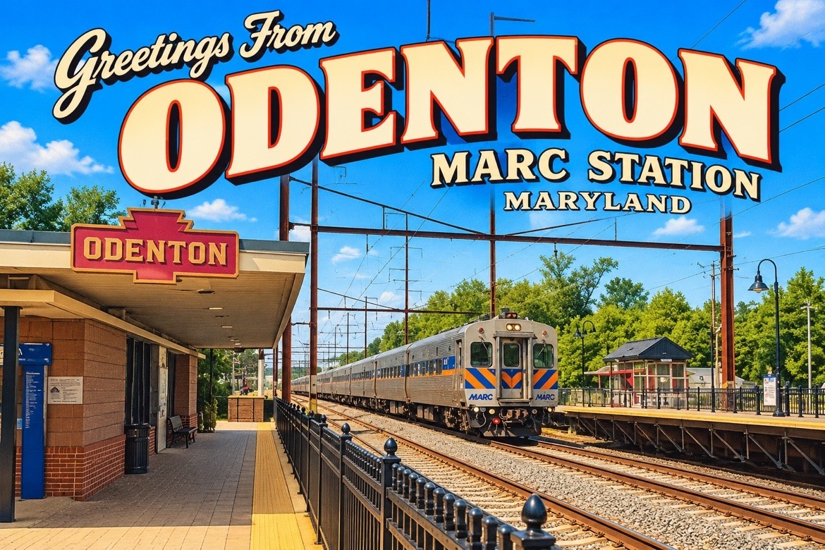 Greetings From Odenton MARYLAND 4x6 Modern Postcard E462