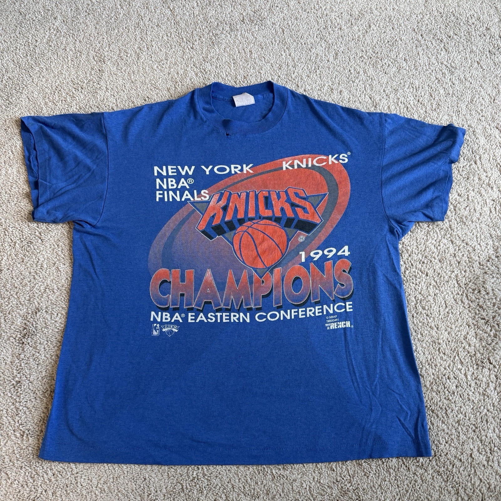 Vintage 1994 NY Knicks Eastern Conference Champions NBA Finals Tee XL Single Vintage 1994 NY Knicks Eastern Conference Champions NBA Finals Tee XL Single