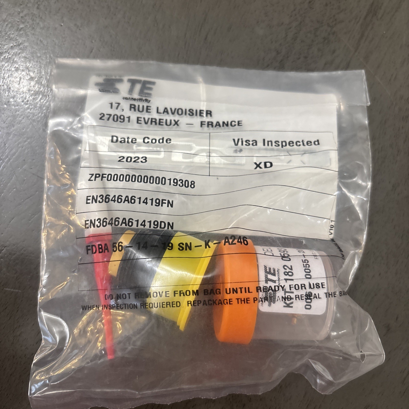 Souriau EN3646A61419DN Circular MIL-Spec Connector Kit 14-19 TE Aerospace
