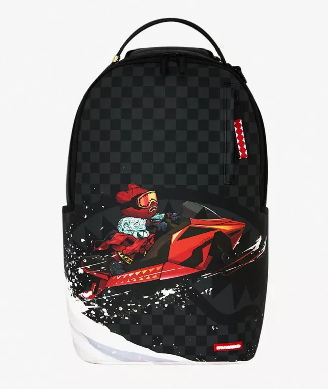 Sprayground CHECKERED POLAR BEAR Backpack🔥New Black Large Bookbag School Bag