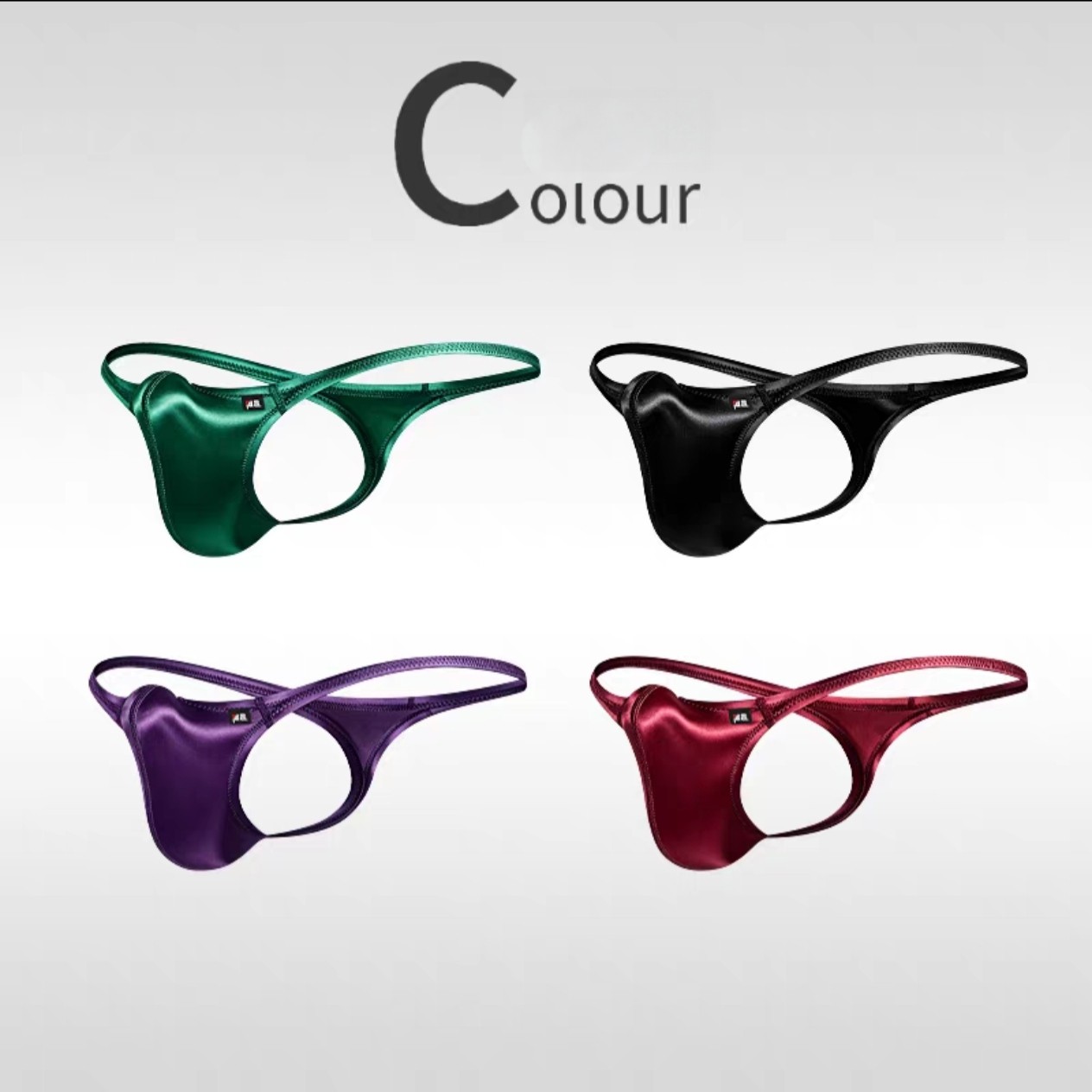 4/8pcs Men's  Sexy Satin Glossy Underwear Low Rise Underpants Briefs Wholesale @