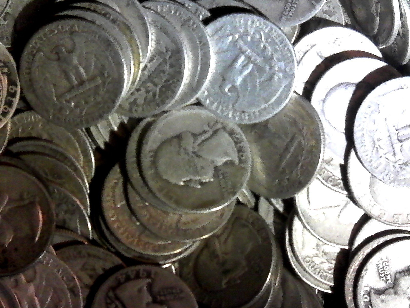 Roll of (40) 90% Silver Washington Quarters, Mixed mints 1932-1964 Roll of (40) 90% Silver Washington Quarters, Mixed mints 1932-1964
