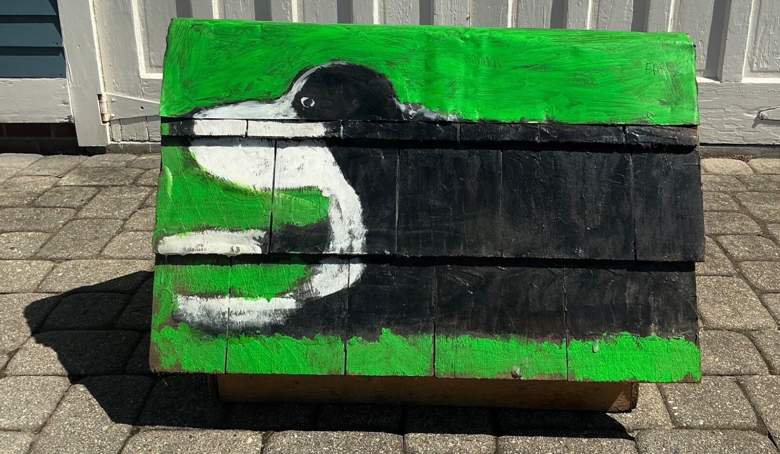 Painted Dog House by Outsider Artist EARL SWANIGAN (1965-2019)