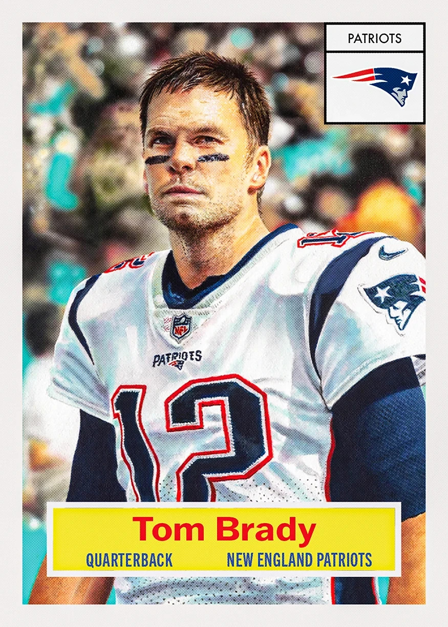 2026 TOPPS LIVING SET TOM BRADY #1 PATRIOTS VINTAGE STYLE FOOTBALL CARD 2026 TOPPS LIVING SET TOM BRADY #1 PATRIOTS VINTAGE STYLE FOOTBALL CARD