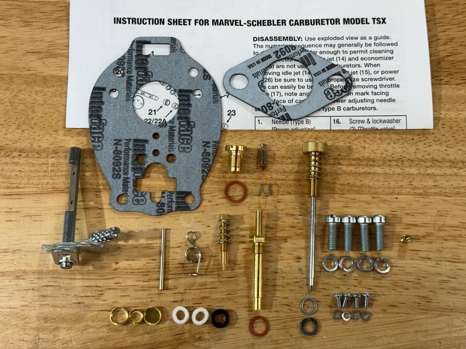 Massey Ferguson 135 150 202 35 50 Marvel Schebler Carburetor kit TSX605 683 882
