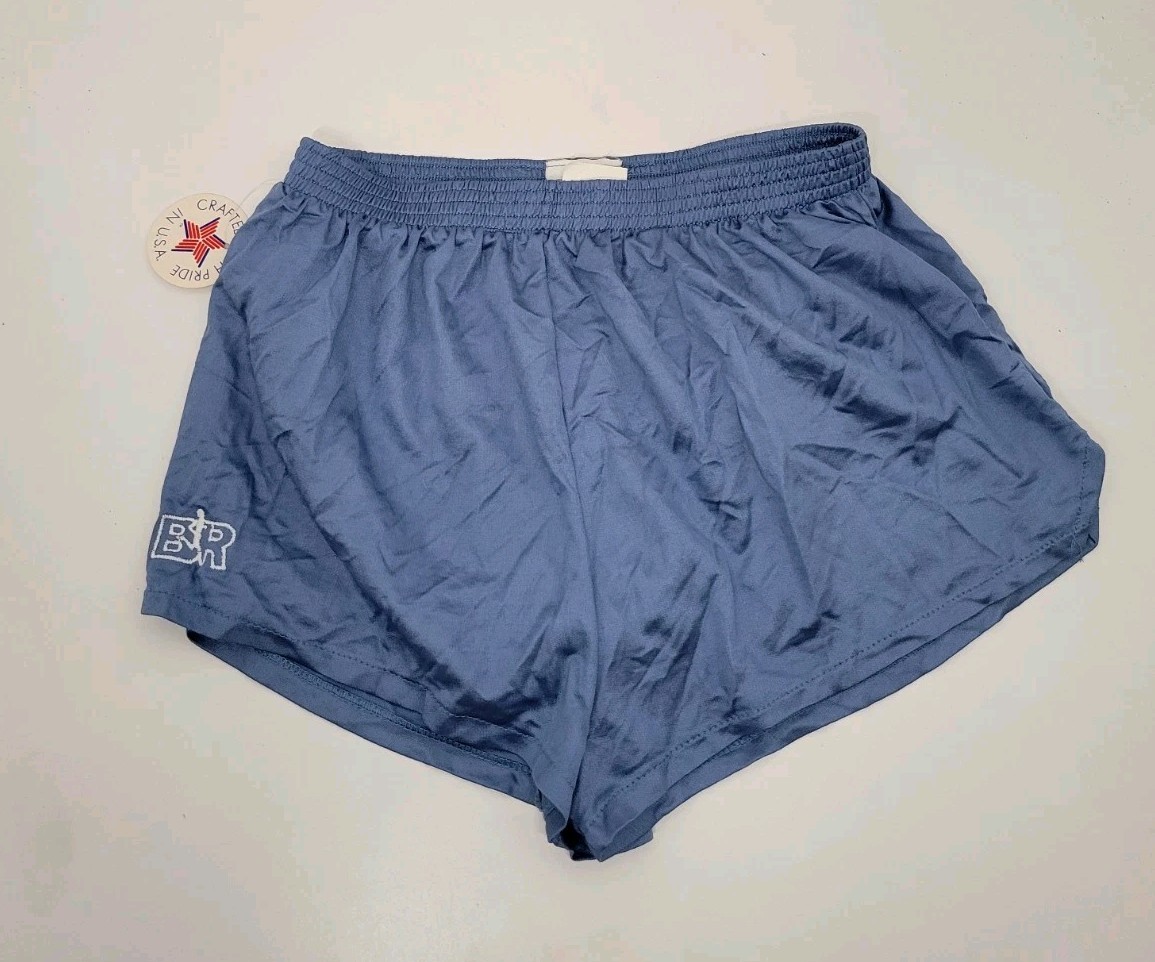 Vtg Bill Rodgers Blue Running Shorts Built-in Lining Women Sz Small NOS USA Made