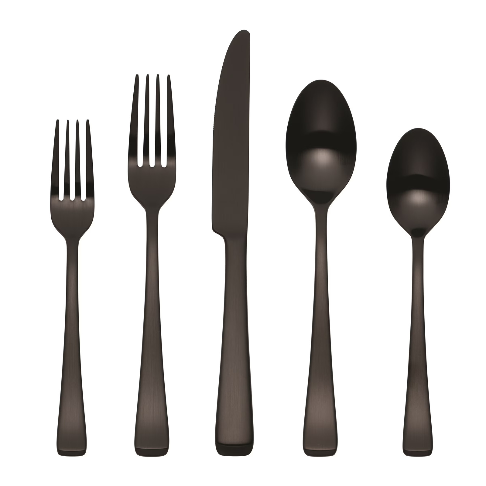 Harding 20-Piece Black Satin Stainless Steel Flatware Set (Service for 4