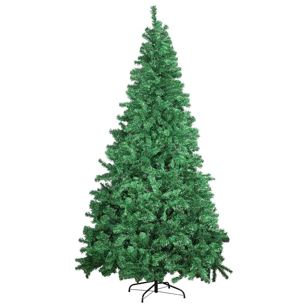 7FT Pencil Artificial Christmas Tree 1000 PVC Tips Metal Stand Slim Xmas Decor