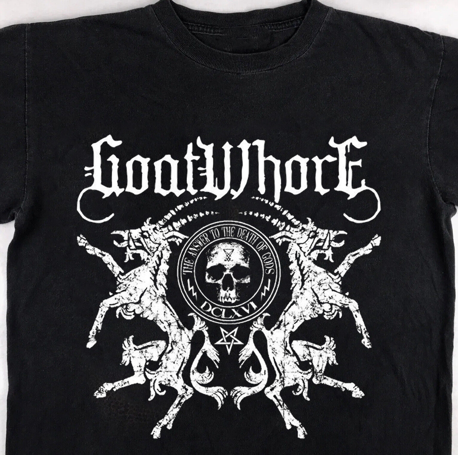 Goatwhore Cotton Band Short Sleeve Black S-2345XL Unisex T-shirt GC640 Goatwhore Cotton Band Short Sleeve Black S-2345XL Unisex T-shirt GC640