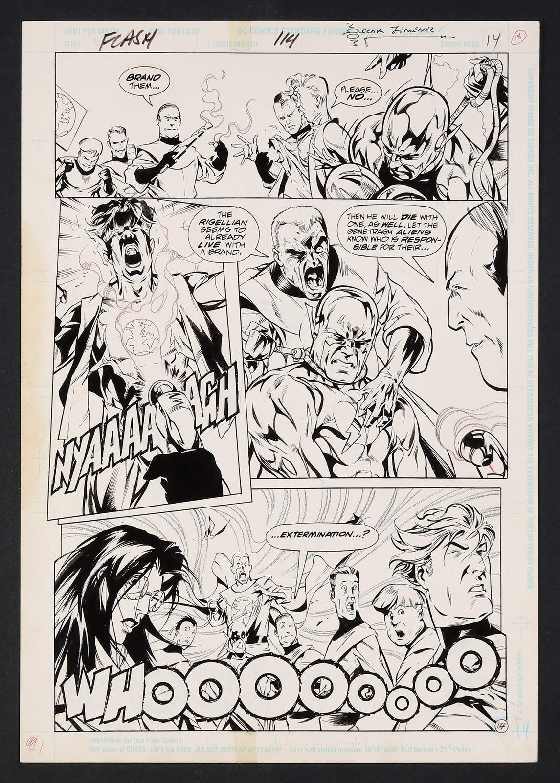 Original Art from Flash #114 (1996) Page 14 Jimenez/Marzan Jr.