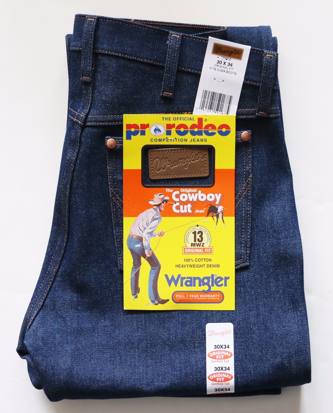 New Wrangler Cowboy Cut 13MWZ Original Fit Jeans Rigid Indigo Men's Sizes  
