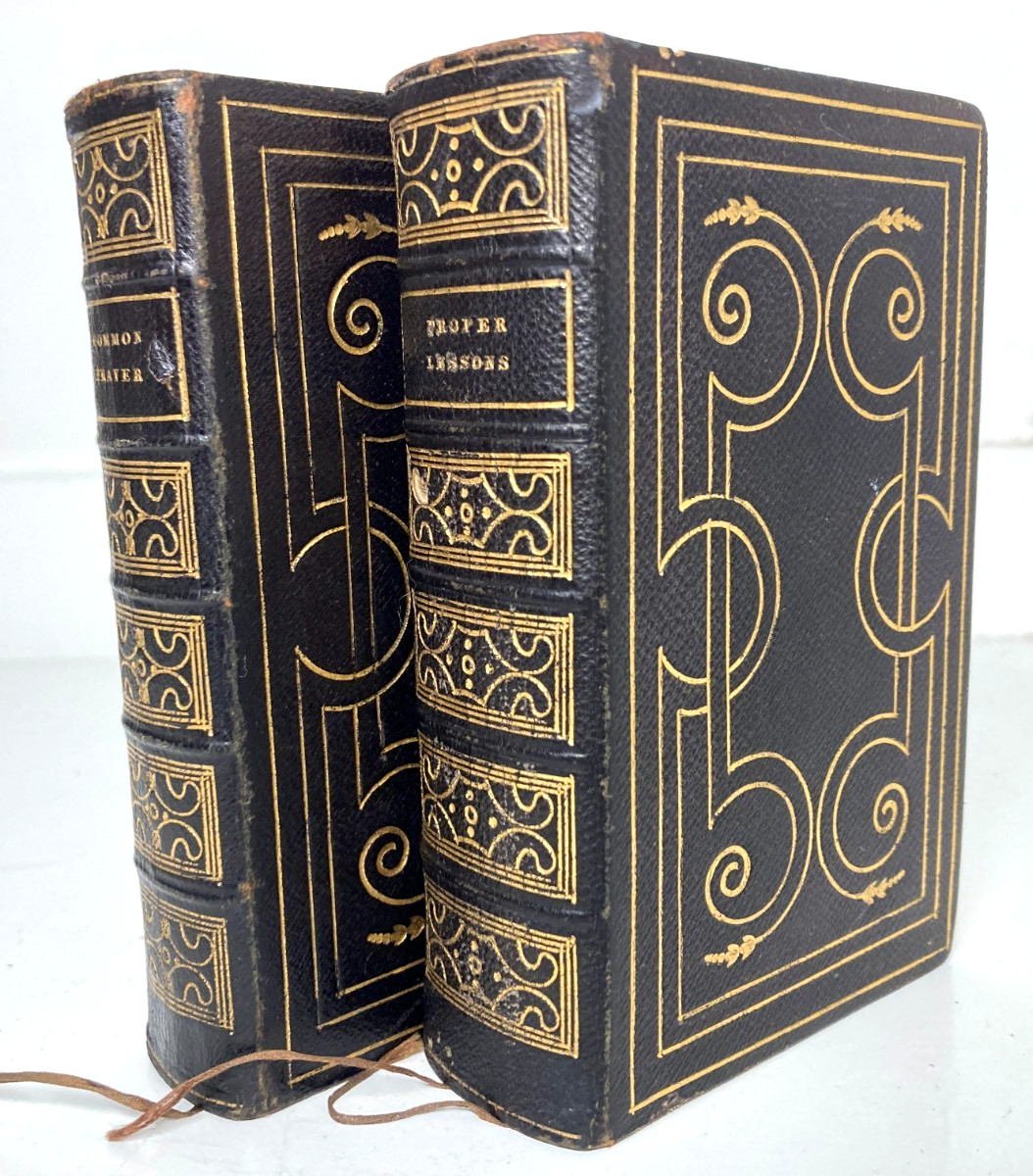 1834-35 Prayer Book Proper Lessons 2 Vols Hatchard Black Morocco Gilt Oxford