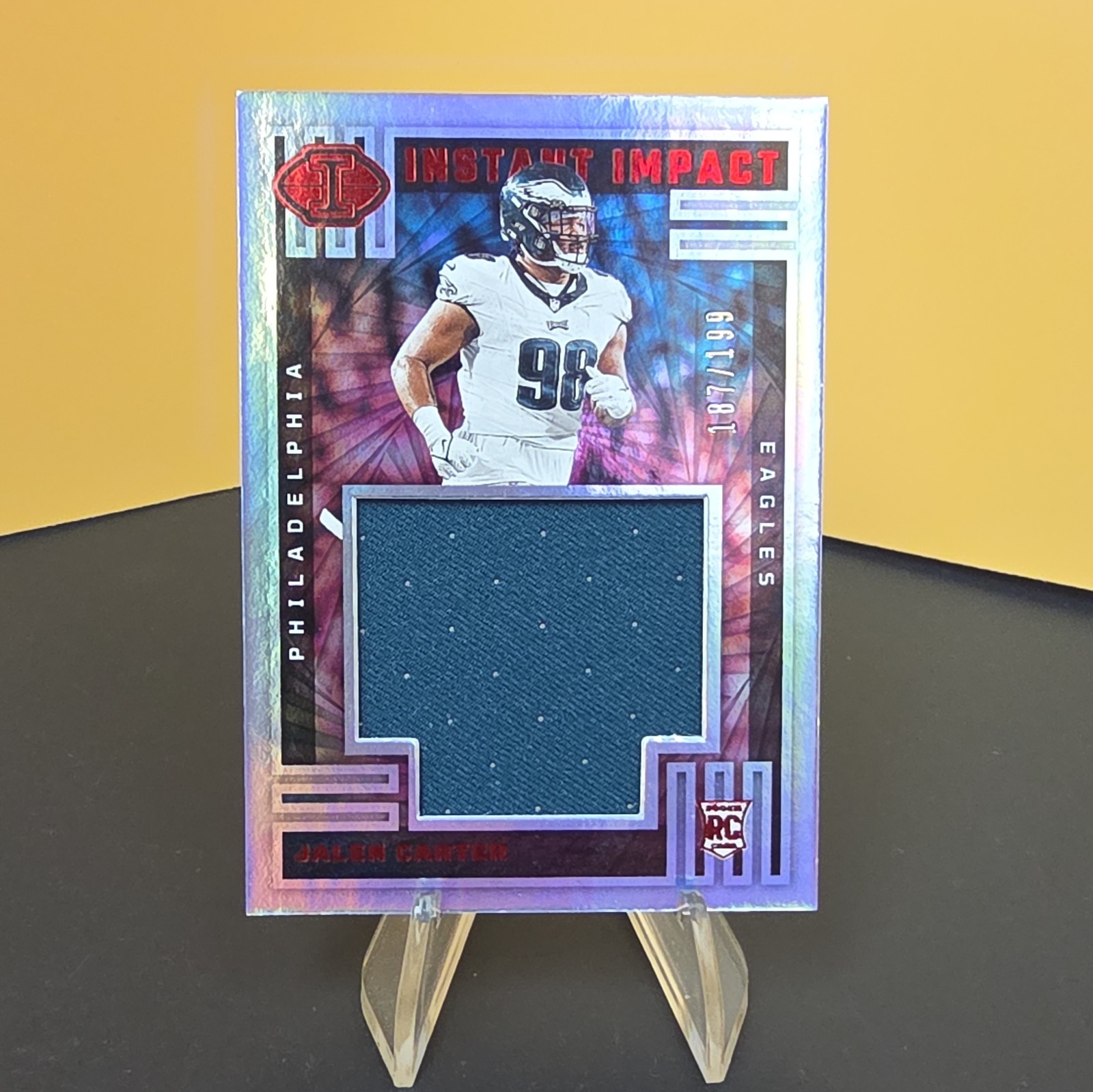 2023 Panini Illusions - Instant Impact Jalen Carter #II-JCR Red /199 (MEM, RC)