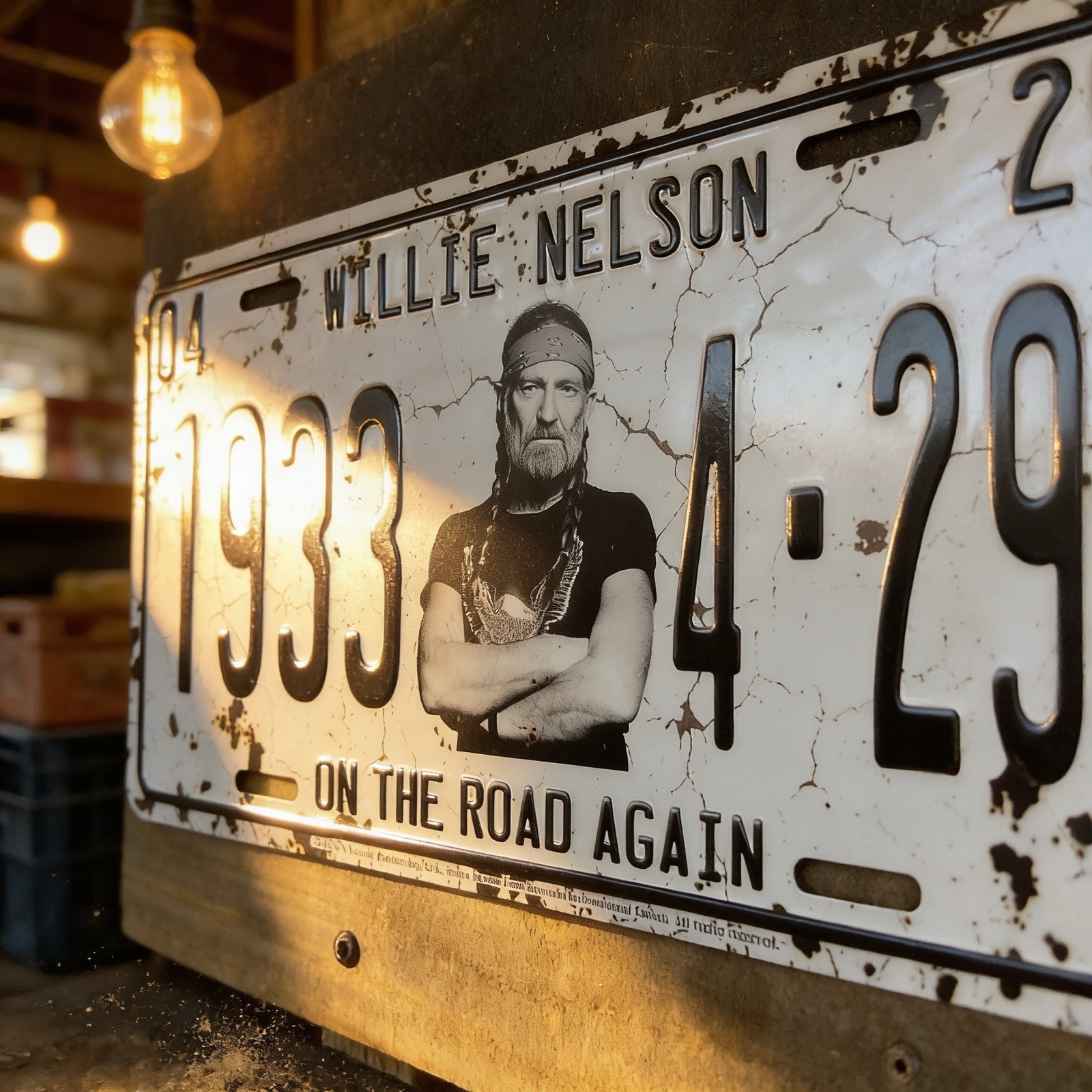 Full Size Embossed Willie Nelson \