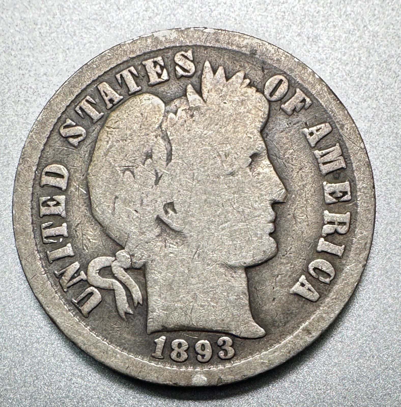 1893-O  BARBER DIME  NICE DETAIL   #2979