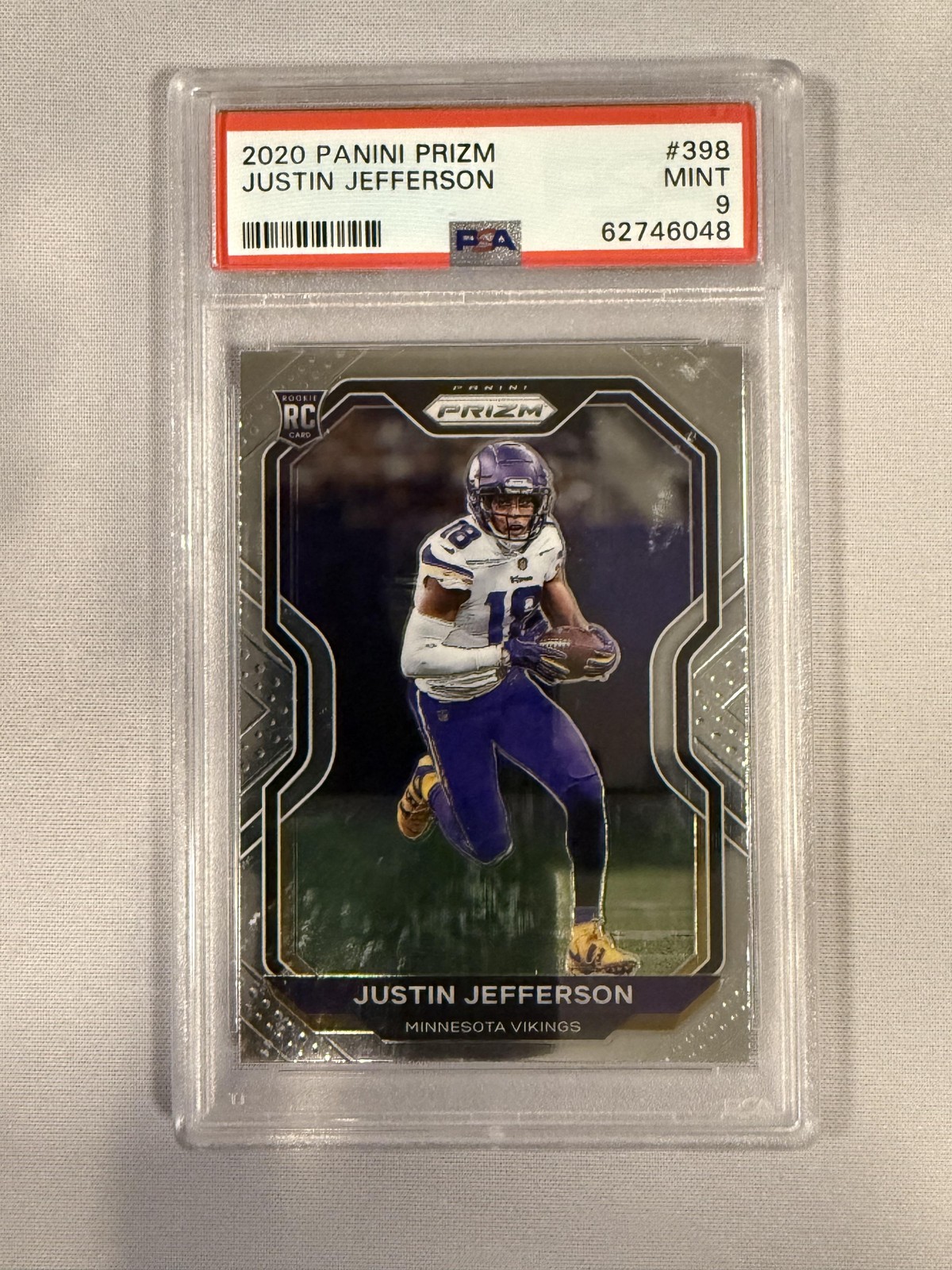 2020 Panini Prizm #398 Justin Jefferson Prizm PSA 9