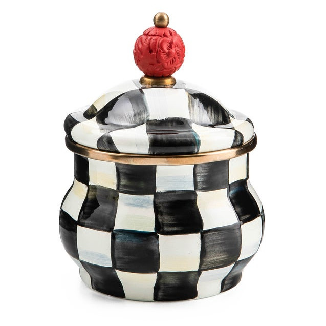MacKenzie-Childs Courtly Check Lidded Sugar Bowl NEW