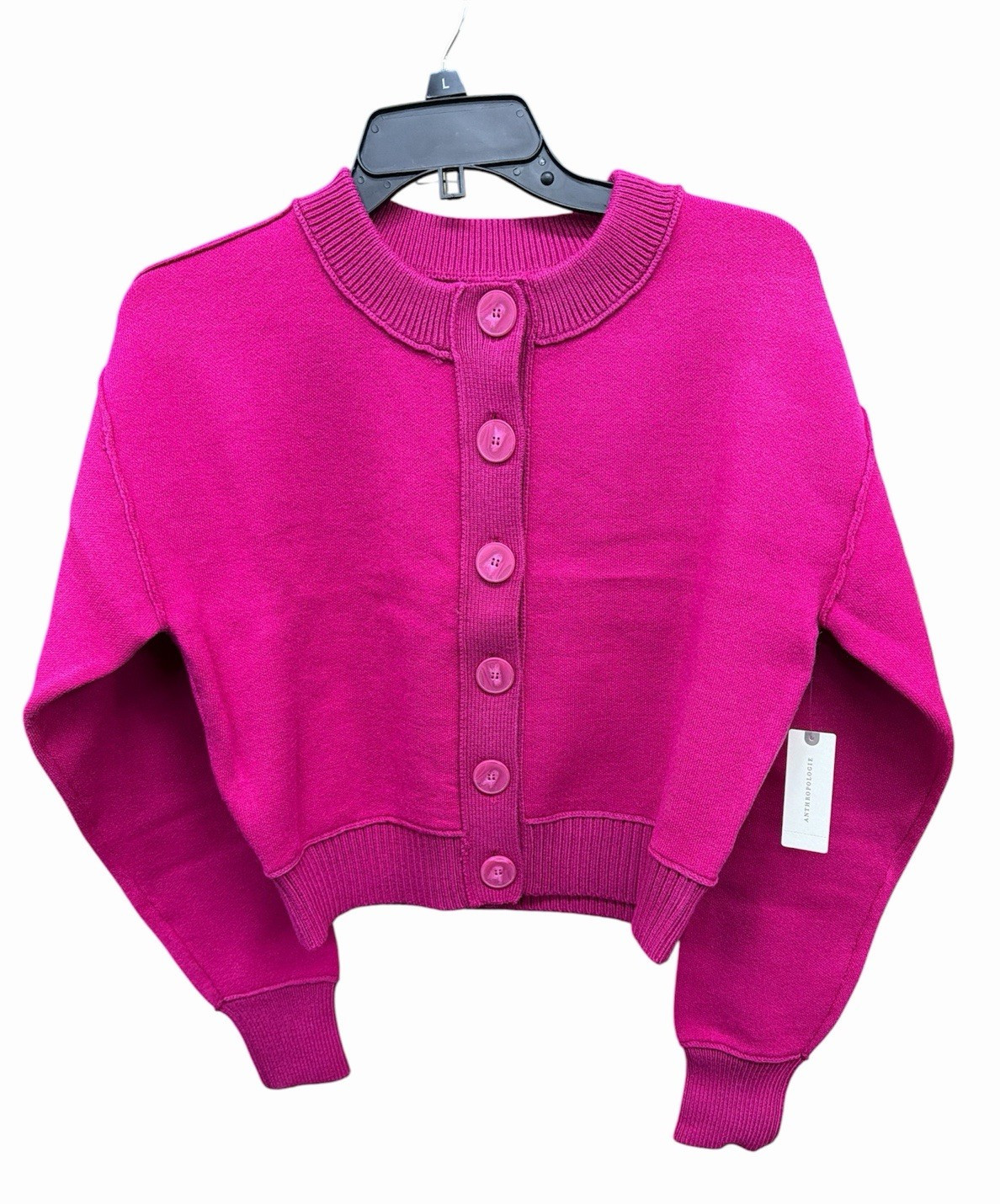 Anthropologie Maeve Women\'s The Sutton Cardigan Sweater Bright Raspberry Size XS