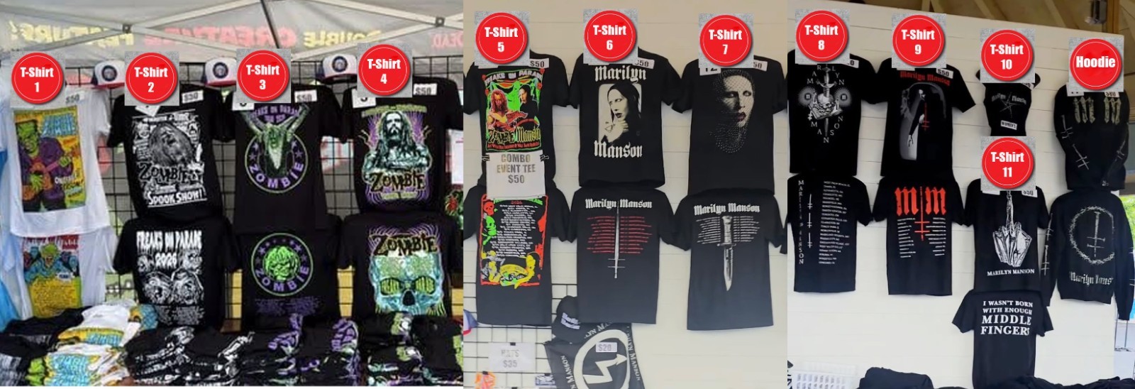 Rob Zombie Marilyn Manson Tour Freaks on Parade 2026 Merch Tee, T-shirt Reprint