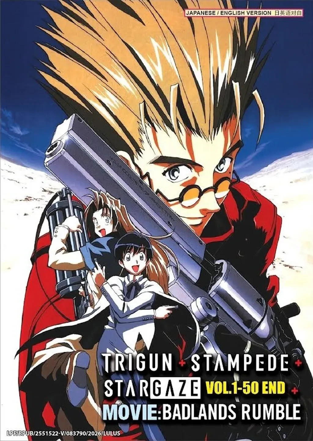 DVD Trigun + Stampede + Stargaze Vol.1-50 End Movie Badlands Rumble