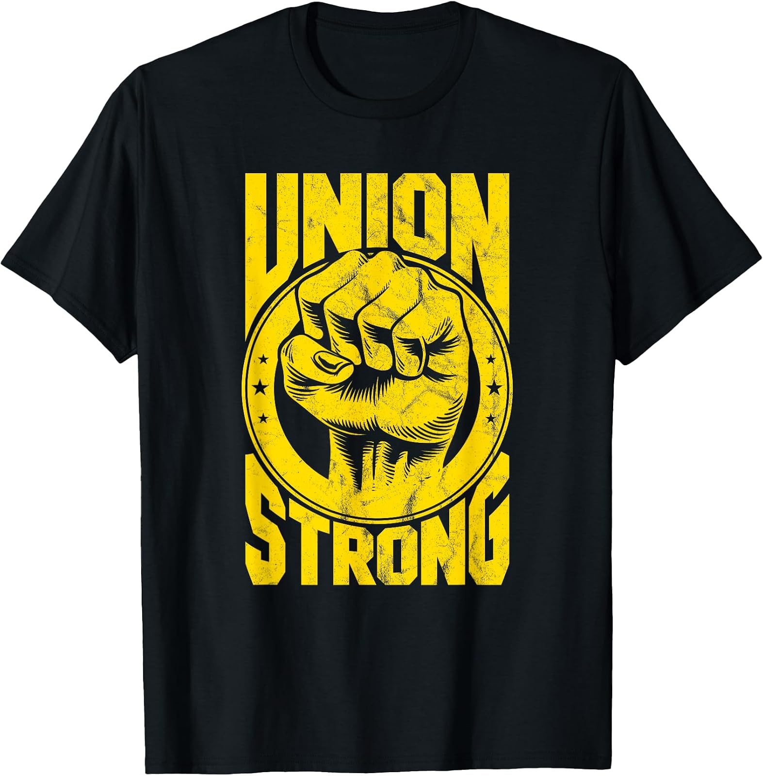 Vintage Labor Day Union Strong Fist Graphic T-Shirt