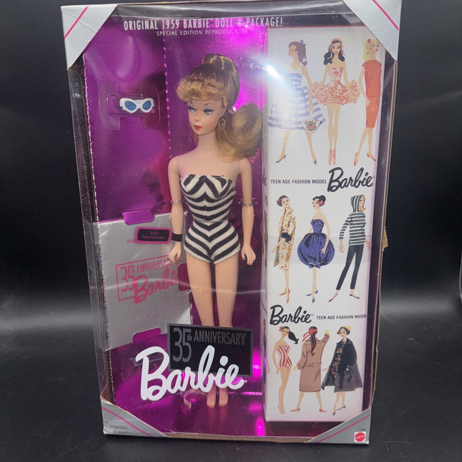 Barbie 35th Anniversary Doll NRFB Original 1959 Barbie Doll & Package SE Repro