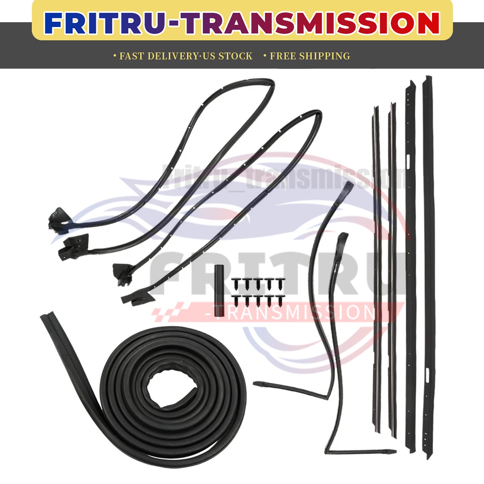 NEW 9Pcs Trunk Seal Weatherstripping Kit 128555 For 1983-1988 Monte Carlo SS