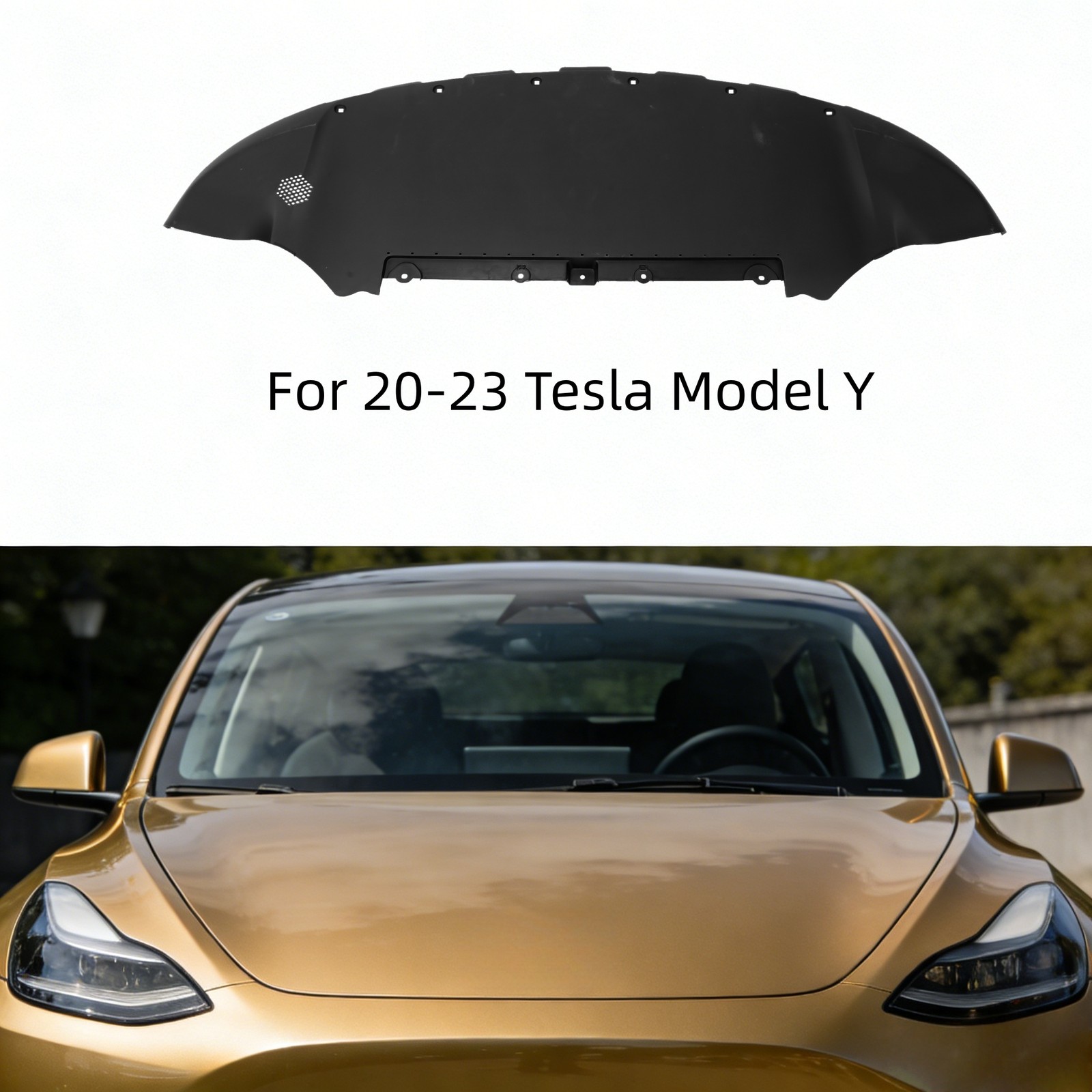 For 2020-2023 Tesla Model Y Models: Front Bumper Lower Valance For 2020-2023 Tesla Model Y Models: Front Bumper Lower Valance