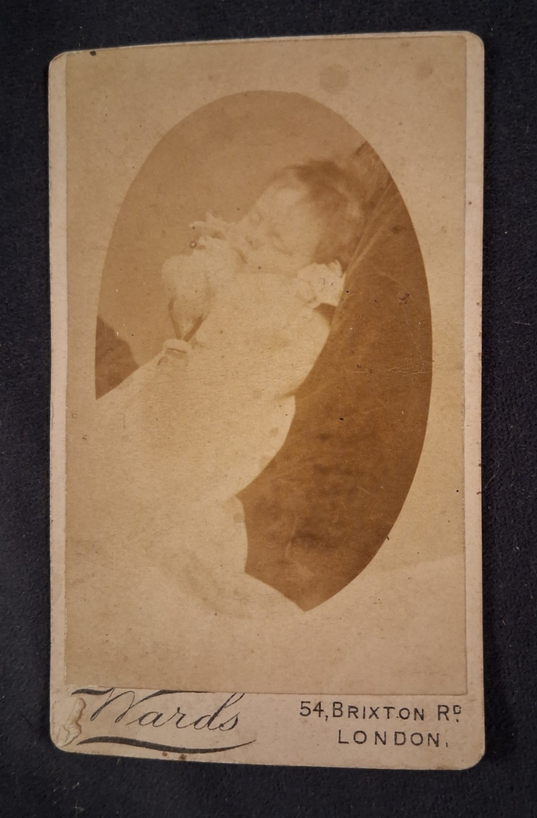 Post Mortem CDV of baby - London - 1880s funeral mourning