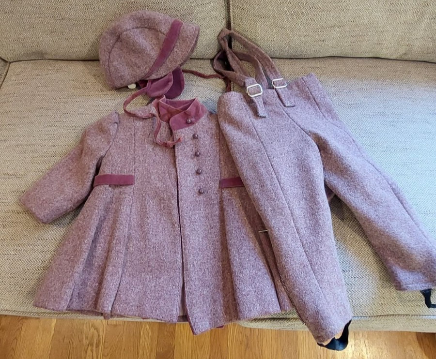 Vintage 1970\'s Rothschild 3 piece Wool winter coat set, Made in USA, child \'s 2