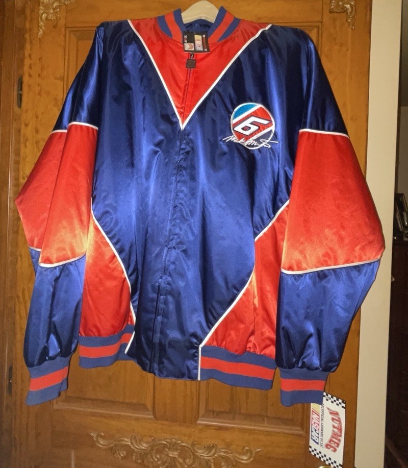 VTG 1990s Nutmeg Mills Satin NASCAR Mark Martin #6 Racing Jacket NWT Deadstock
