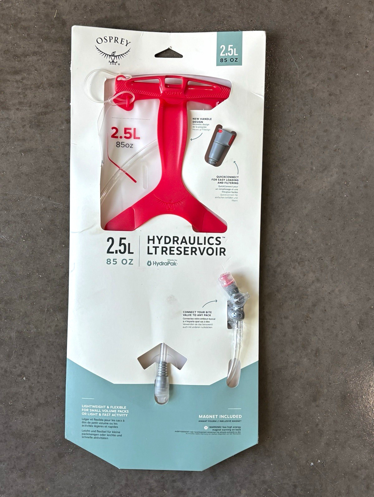 Osprey Hydraulics LT 2.5L (85oz) Reservoir Hydration Bladder w/ Bite Valve