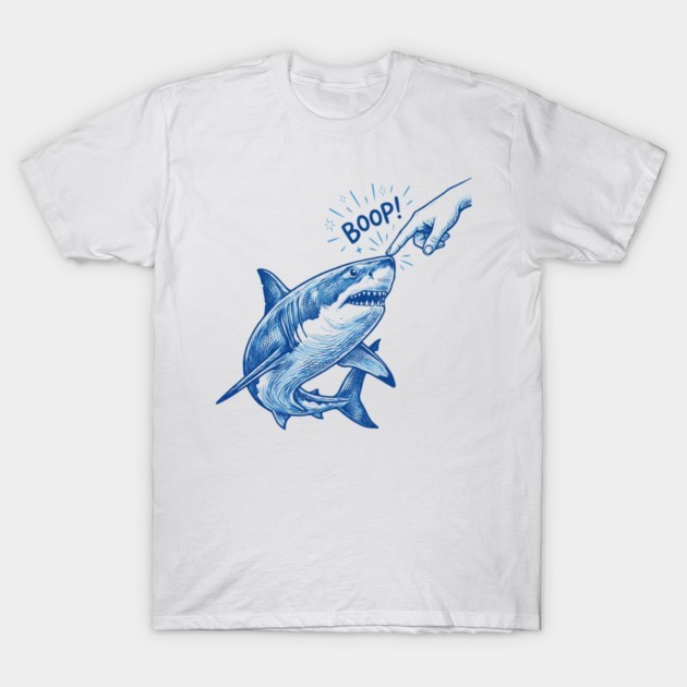 Boop Funny Shark Meme Graphic Short sleeve Tee Boop Funny Shark Meme Graphic Short sleeve Tee