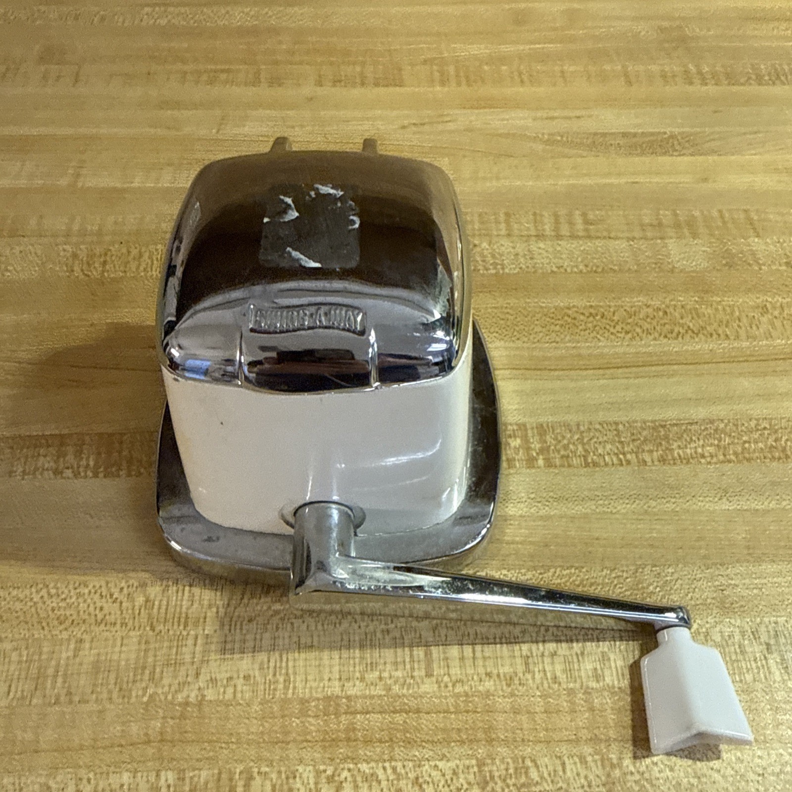 Vintage Sears Swing Away Ice Crusher Retro Manual Hand Crank White w Chrome TOP Vintage Sears Swing Away Ice Crusher Retro Manual Hand Crank White w Chrome TOP