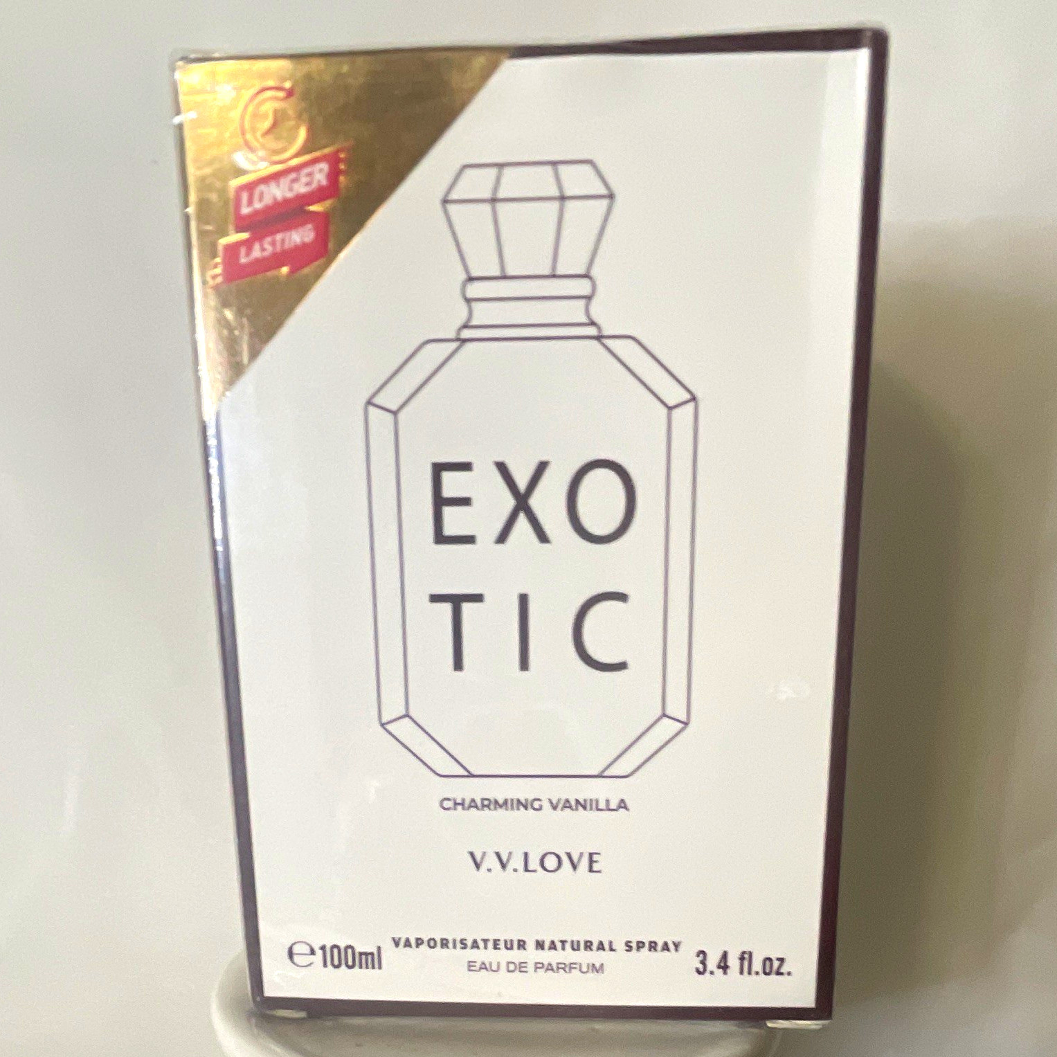 V.V.LOVE Exotic Vanilla Eau de Parfum Spray Longer Lasting 3.4 fl oz Regular