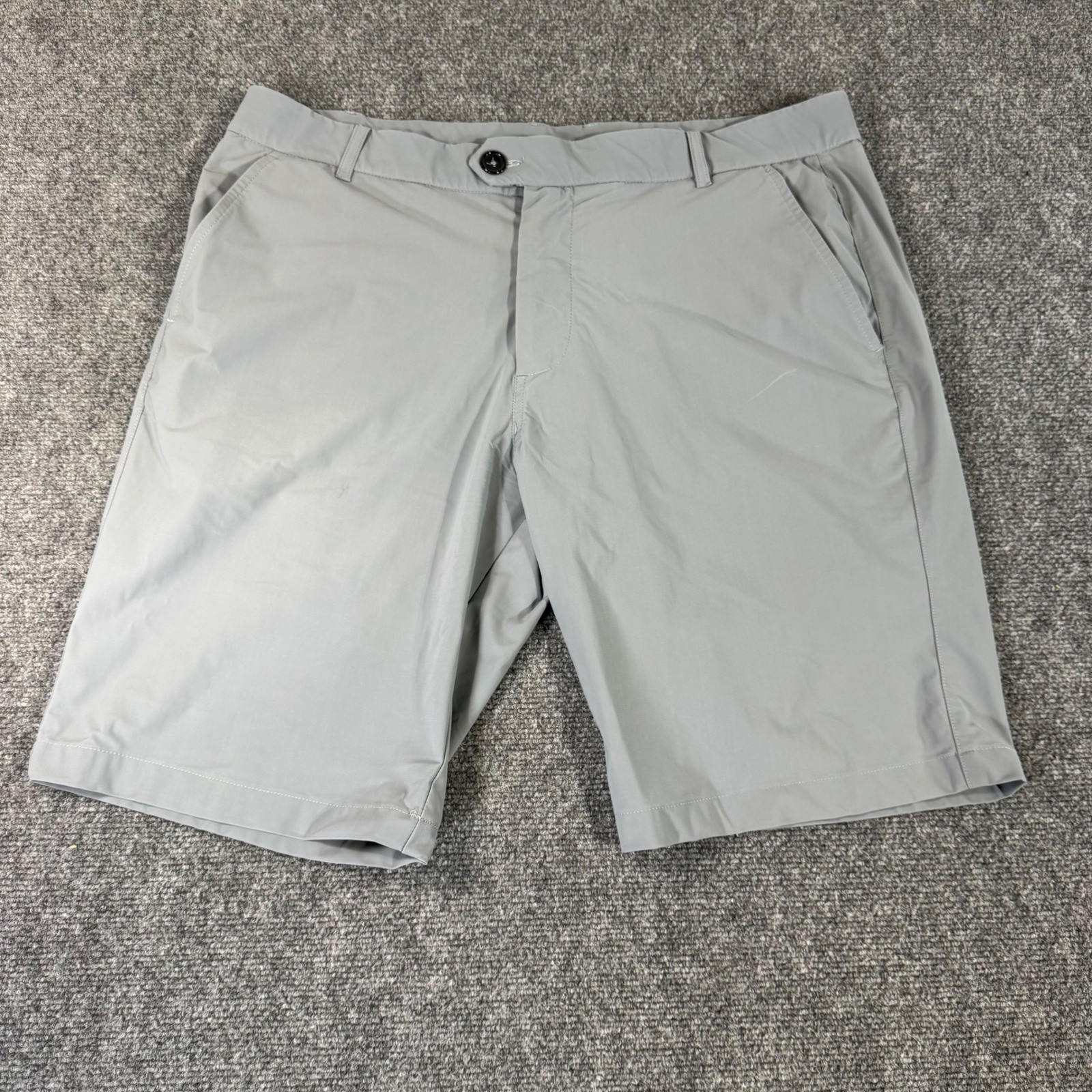 Greyson Montauk Golf Shorts Mens 38 Light Gray Technical Performance Athletic