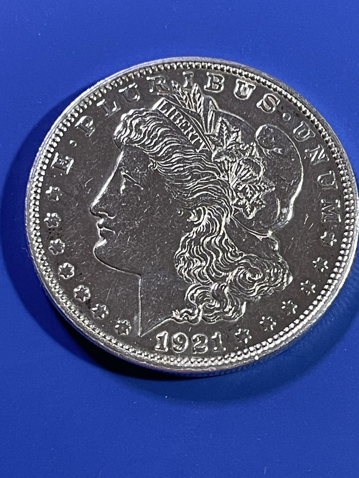 1921 $1 Morgan Silver Dollar. 90% Silver BU/AU   (Item B-1)